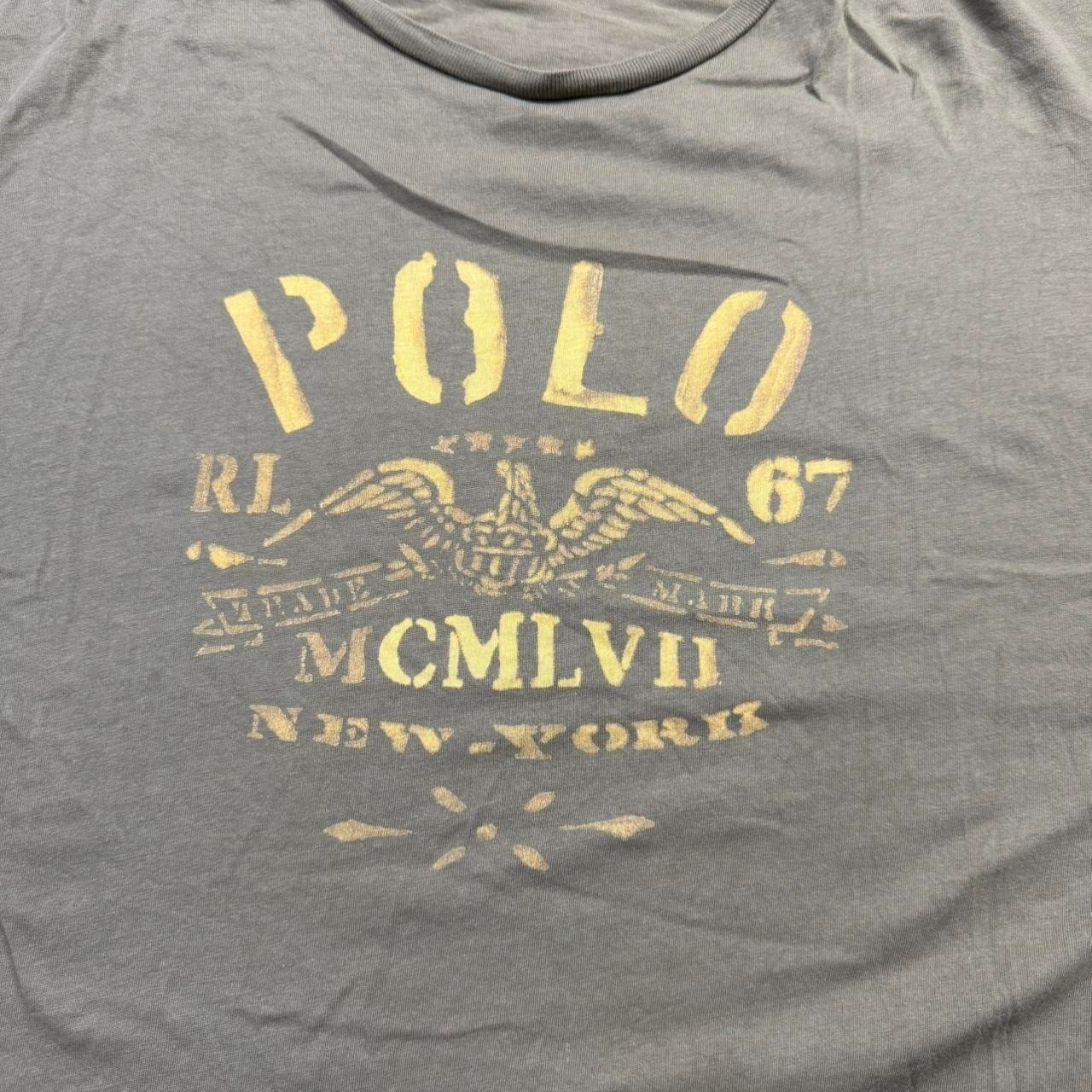 90s Polo Ralph Lauren RL67 Graphic T-Shirt Olive Green XL gallery