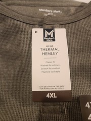 Members Mark Mens Thermal Henley