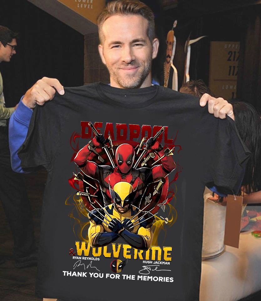 Deadpool And Wolverine Thank You For The Memories Superheroes Tshirt Men