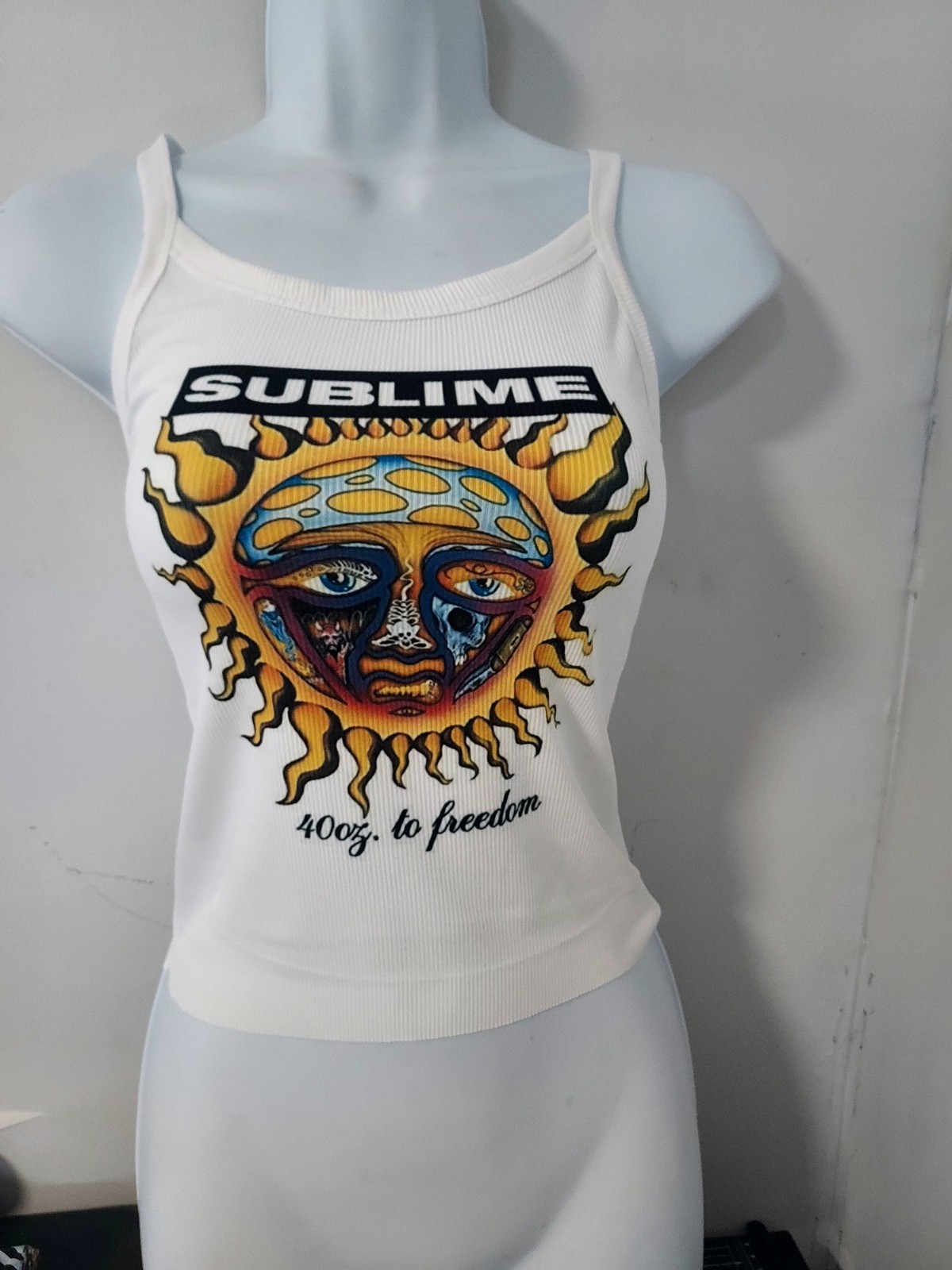 Sublime crop top Ribbed Hand Cropped sublime tank top 40 Oz To Freedom xs - 2xl gallery