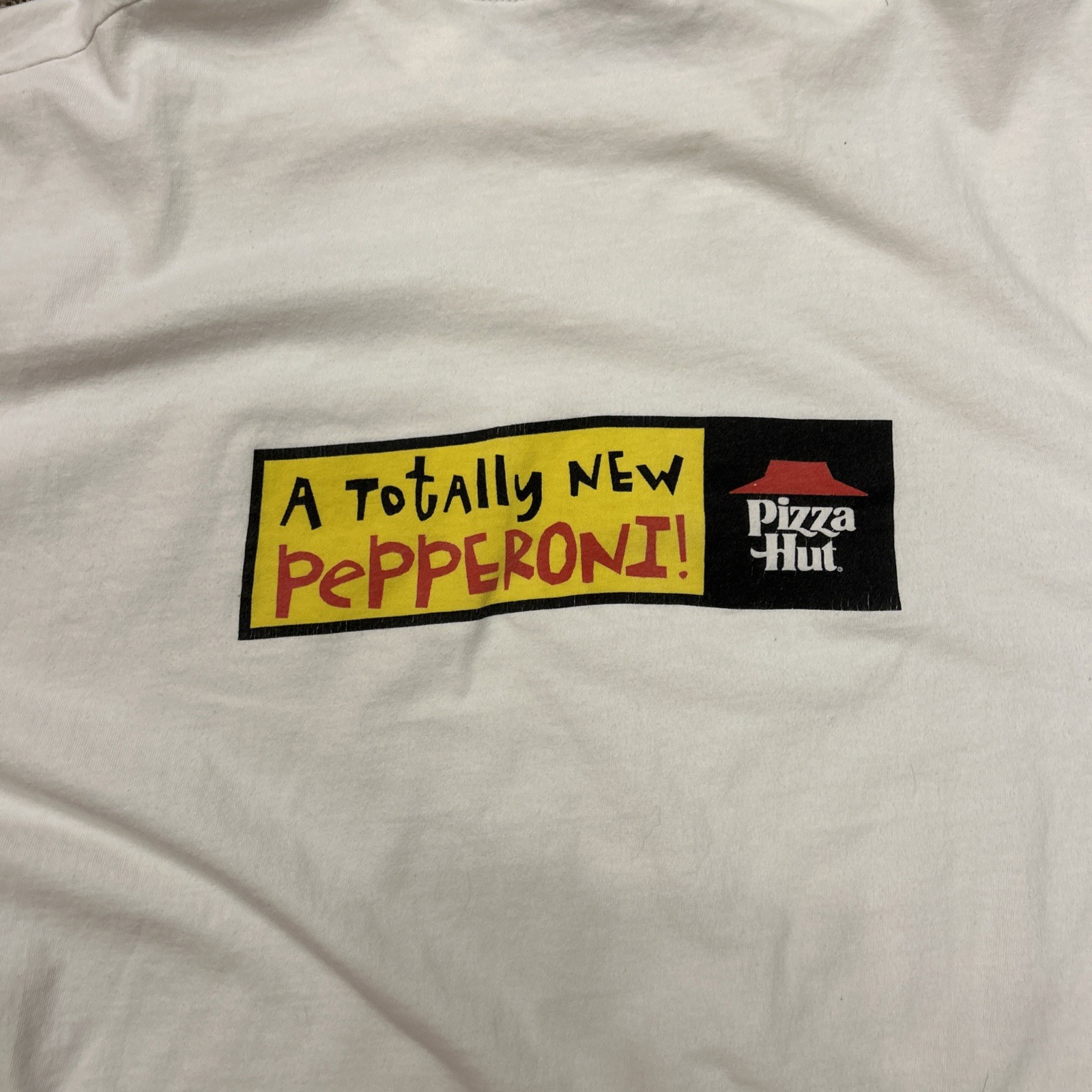 Vintage Pizza Hut A Totally New Pepperoni T Shirt Size XXL Hanes Beefy T 90s Y2K gallery