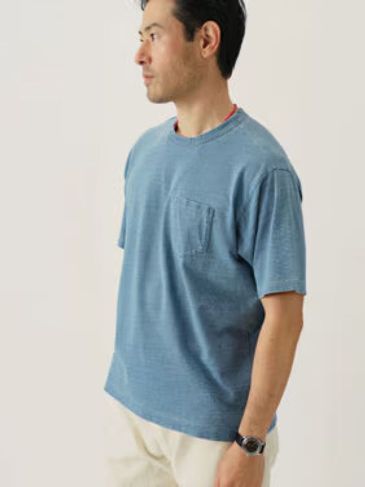 Buck Mason Indigo-Dipped Yuma 90s Boxy Pocket Tee size M new flaw