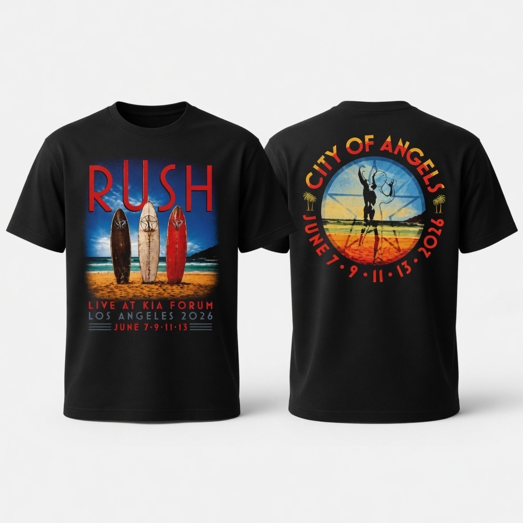 Kia Forum Los Angeles T-Shirt Rush Style June 2026 Concert Tour Double Sided Tee gallery