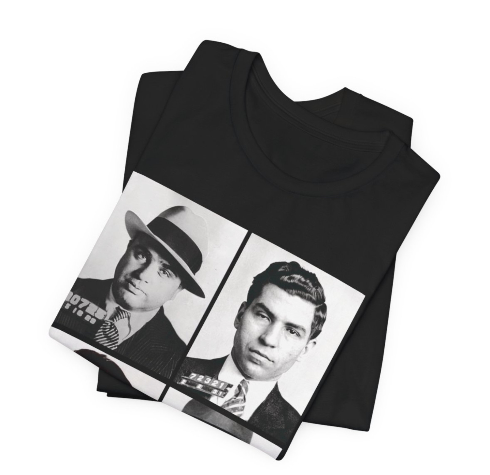 Mafia Icon Mugshot T-Shirt ✩ Al Capone, Lucky Luciano, Whitey Bulger, John Gotti gallery