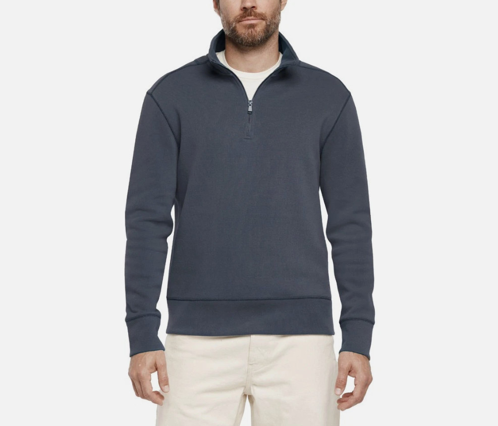 Banana Republic Men’s 1/4 Zip Pullover Sweatshirt, Blue, Size S
