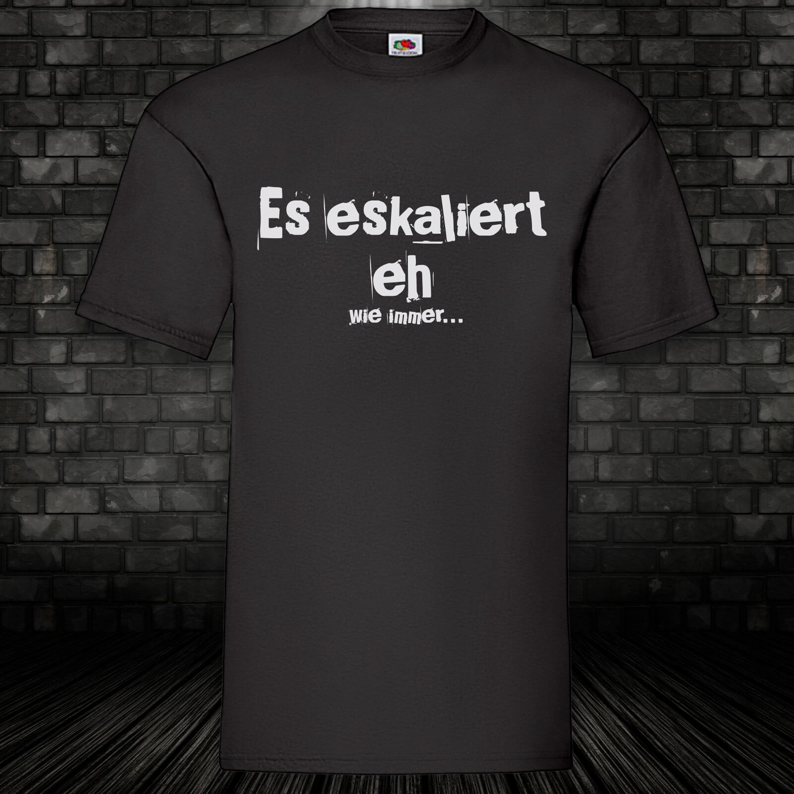 It escalates anyway as always shirt T-shirt black fun shirt 100% cotton S-XXXXXL gallery