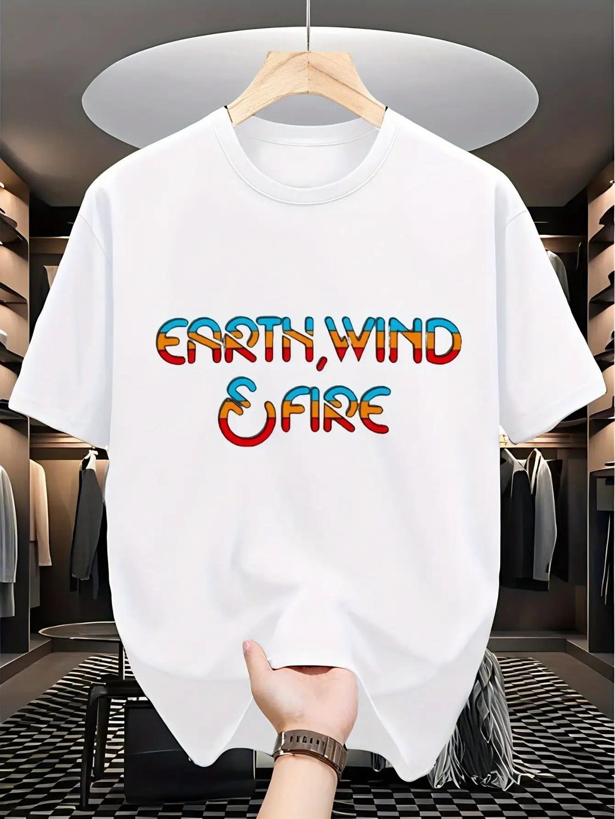 Earth, Wind & Fire Retro Graphic Tee – Vintage Style 70s Soul Music Shirt