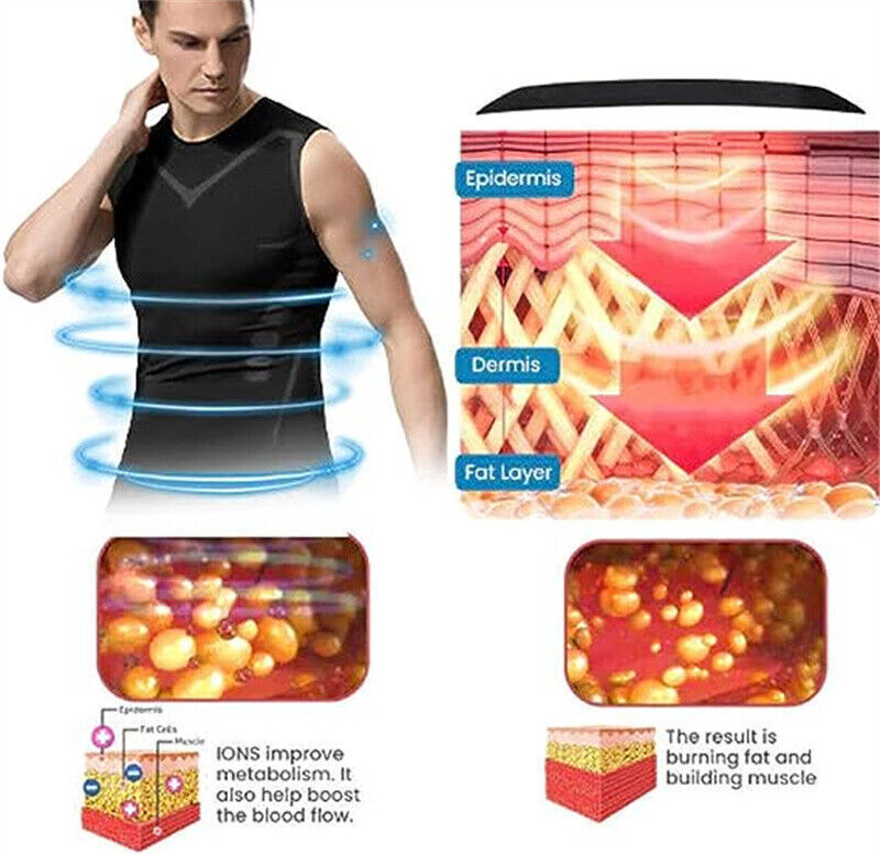 Men Classic Body Shaper Posture Corrector Vest Abdomen Compression Tops T-Shirt gallery