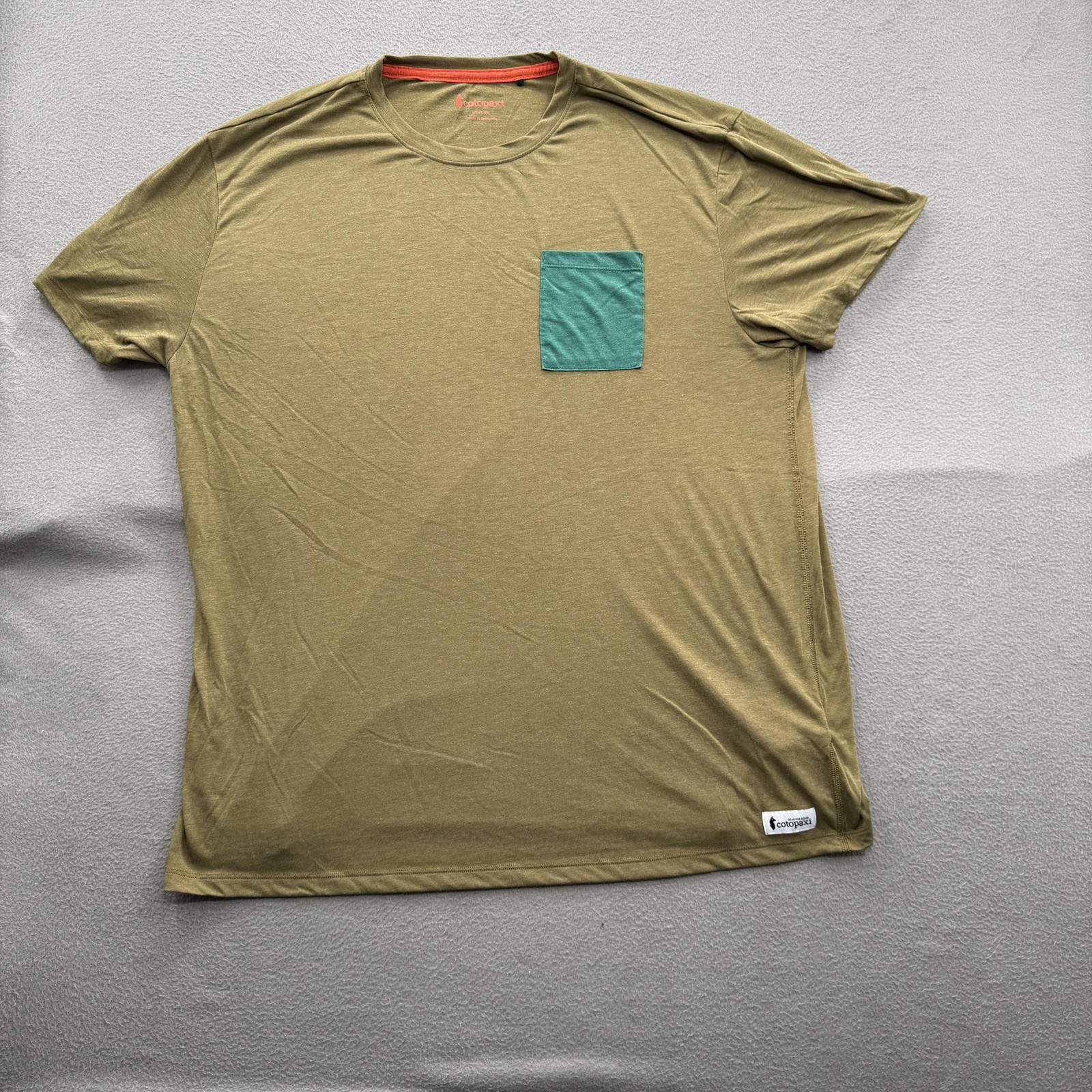 Cotopaxi Shirt Mens 2XL Green Pocket Tee Recycled Polyester Tencel Tagless gallery