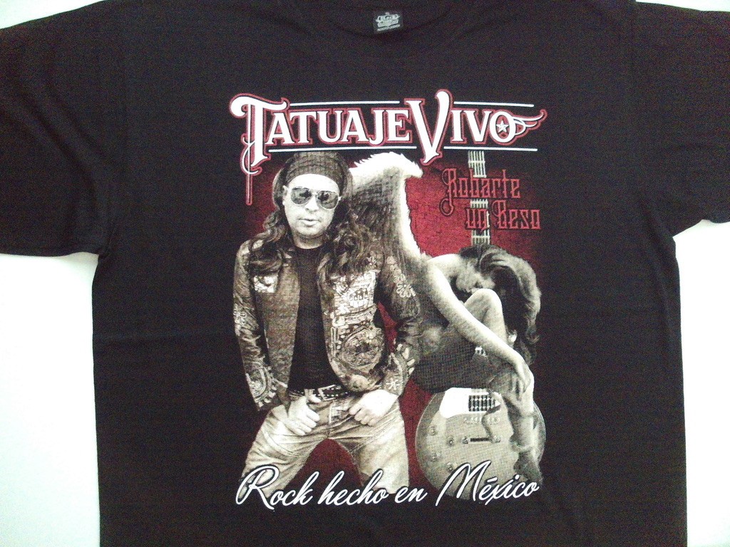 TATUAJE VIVO SHIRT,EL TRI ROCK URBANO INTERPUESTO BANDA BOSTIK EL HARAGAN SUR 16