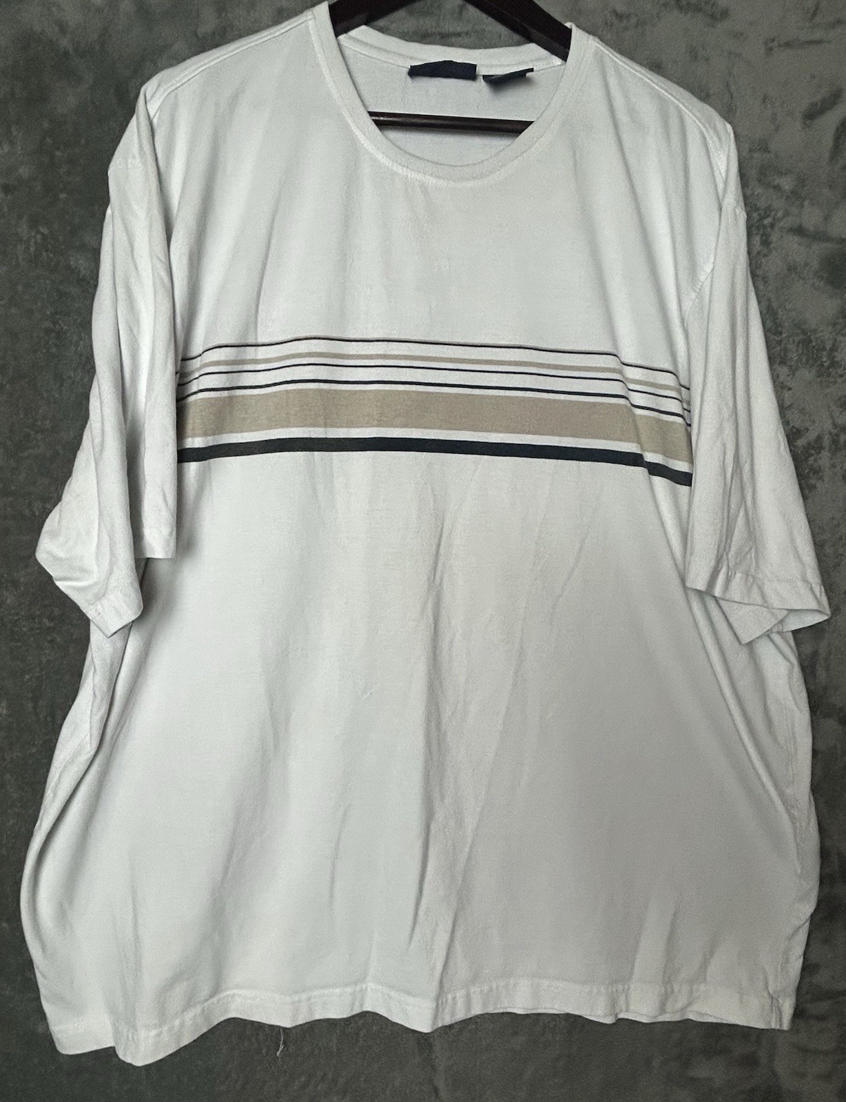 Puritan Striped Tee Shirt 3XL Comfort Easy Care Some Wear Around Neck See Pics gallery