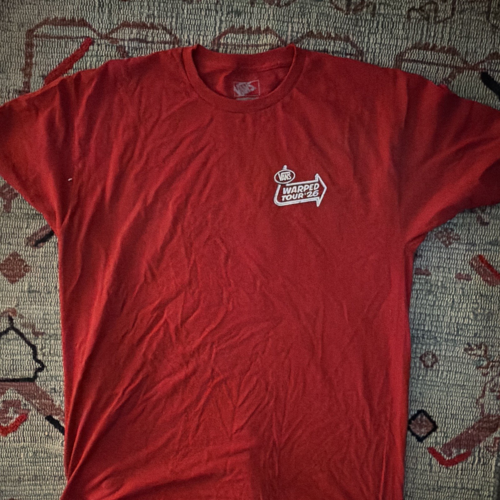Vans Warped Tour Washington DC 2026 Tee Red Men's XL Crew Neck gallery