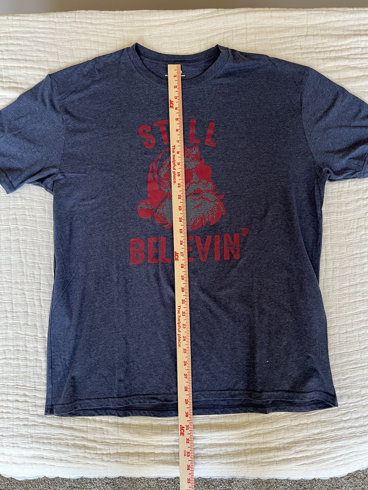Still Believin Santa Funny Christmas Gift Size 2x T-Shirt Denim Blue NWT gallery