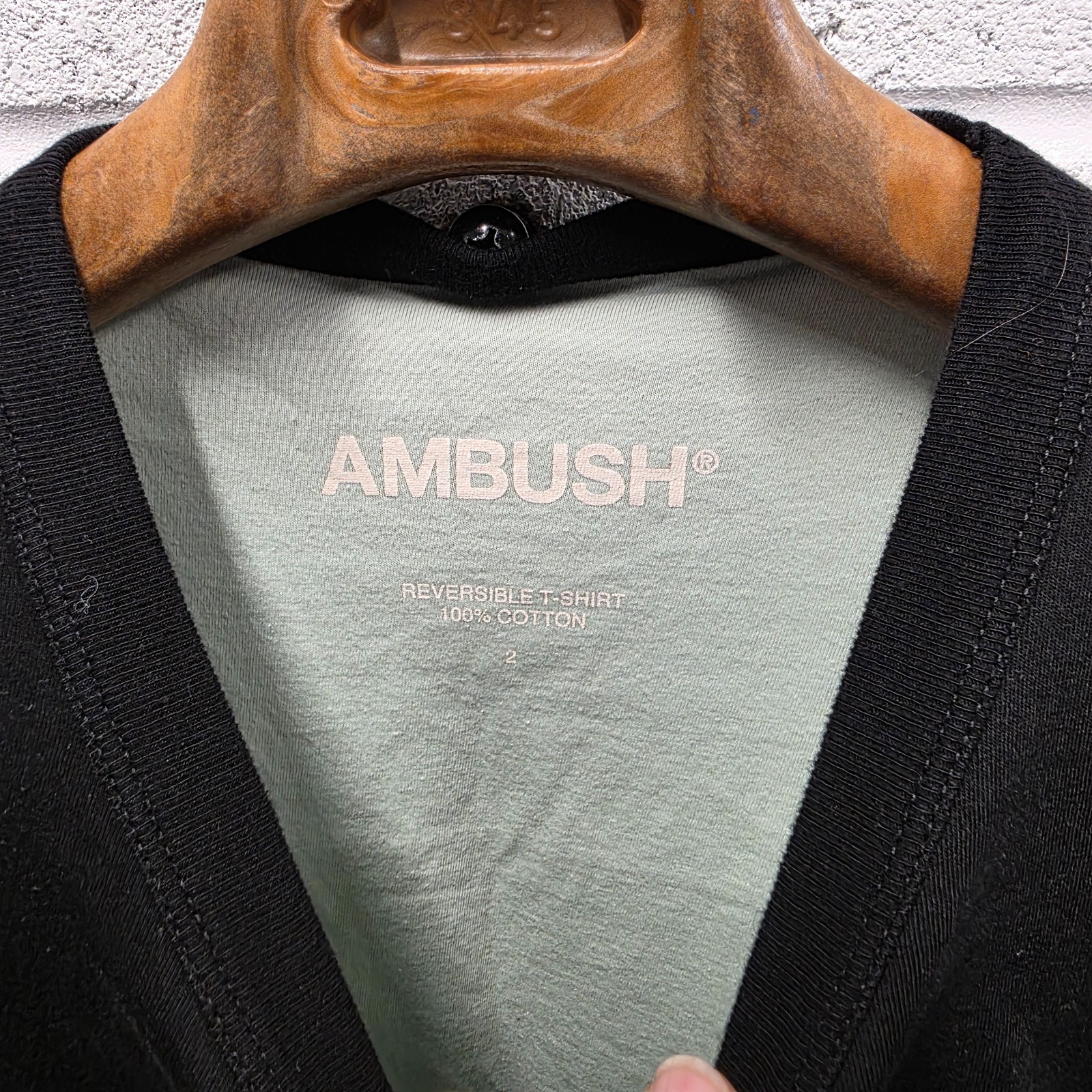 Ambush Mint Black Reversible Short Sleeve Cotton T-Shirt Mens 23x28 L 2 gallery