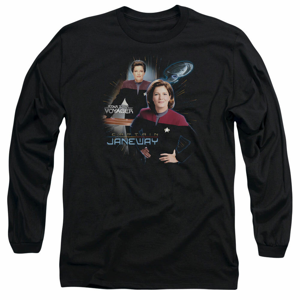 Star Trek Voyager Captain Janeway Men's Licensed T-Shirt S-5XL USS Voyager Tee gallery
