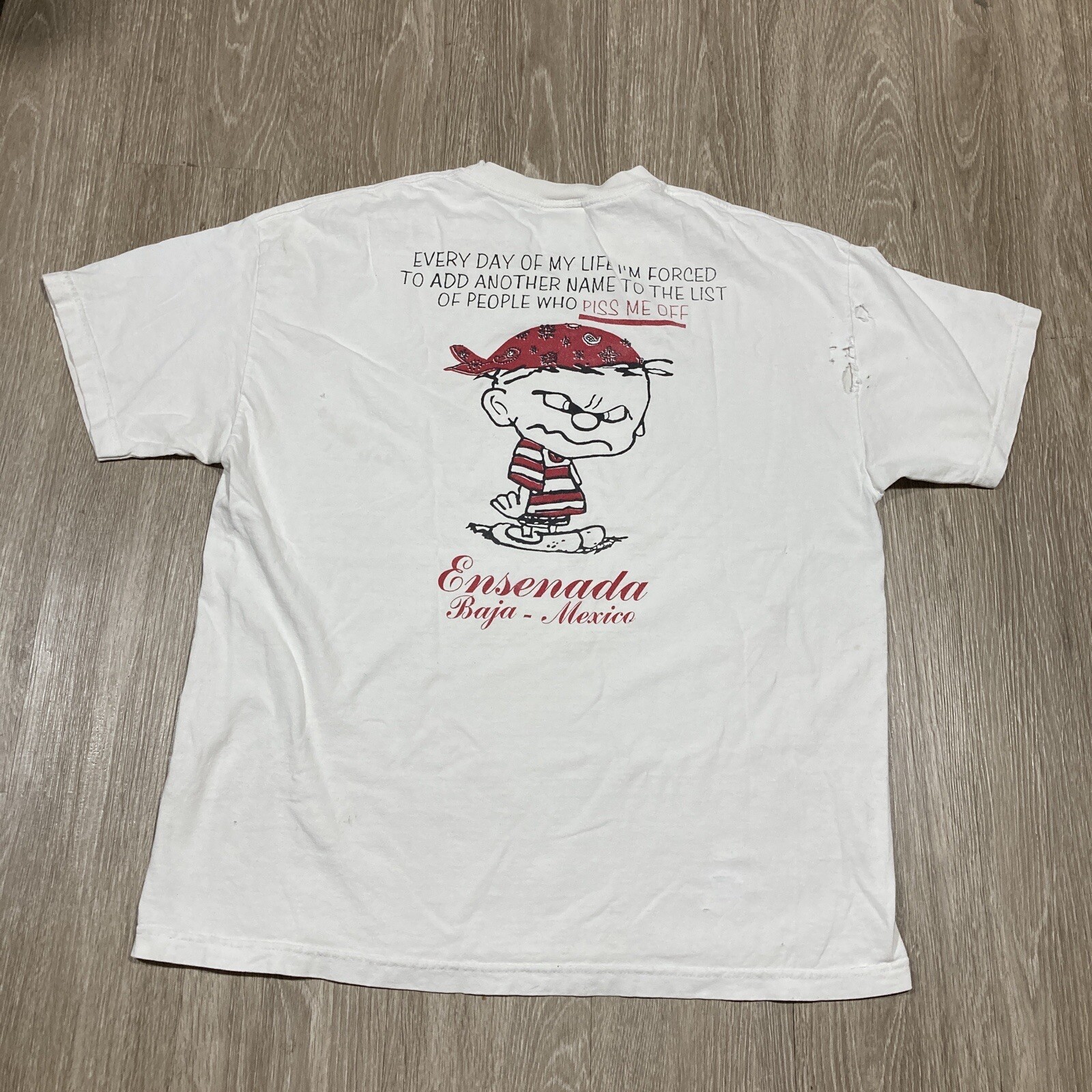 Calvin Shirt L 90s 00s Y2k Distressed People PMO Funny Parody Crude Humor Tee gallery