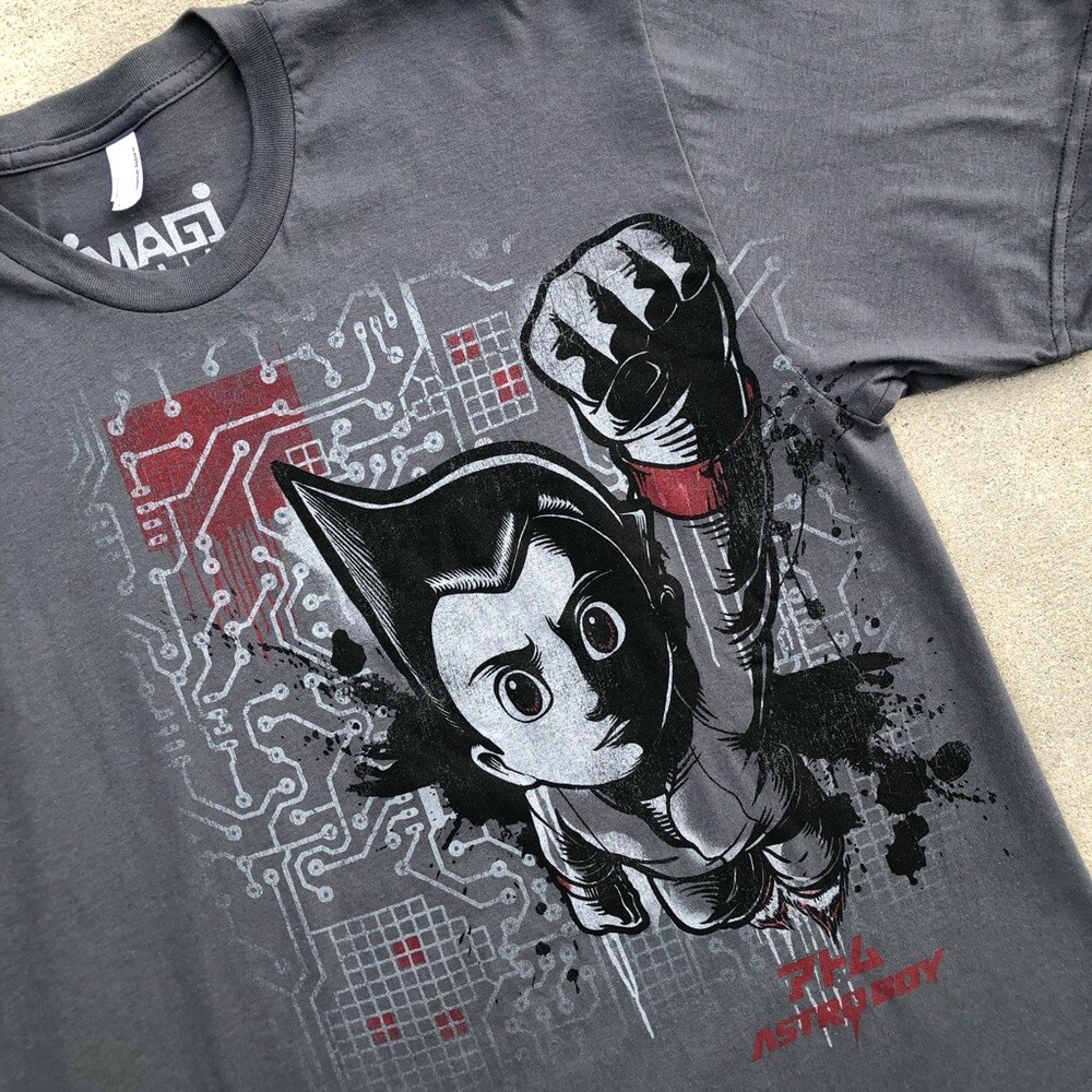 Deadstock Astro Boy 2009 Tezuka Productions Imagi Studios Gray Movie Tee Size L