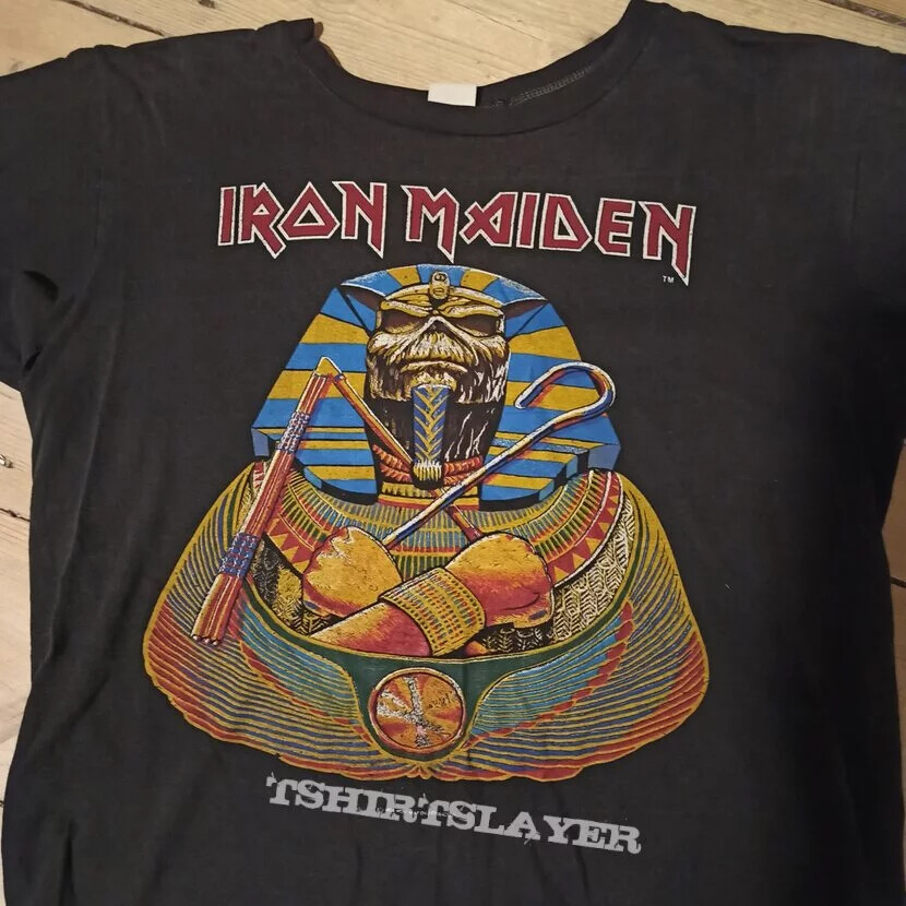Iron Maiden Powerslave t shirt, remake black shirt, heavy metal band shirt QT904 gallery