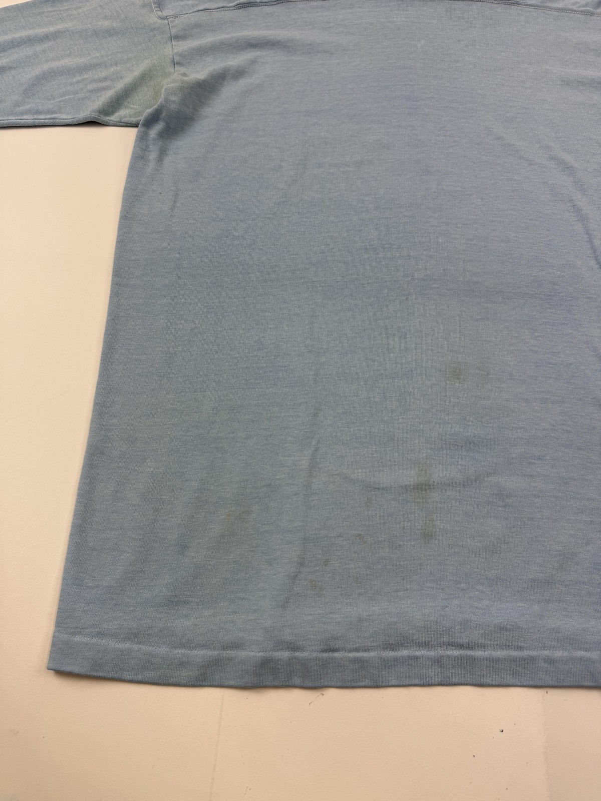 Vintage Stedman Shirt Mens Large Blue Blank Crewneck Short Sleeve Tee Basic gallery
