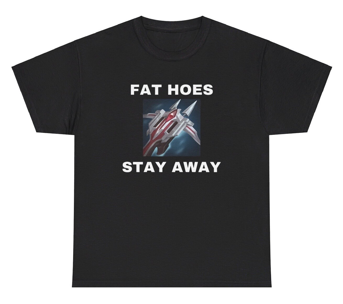 Fat Hoes Stay Away Parody T Shirt Funny Gamer Parody Offensive Joke Gen Z Tee gallery
