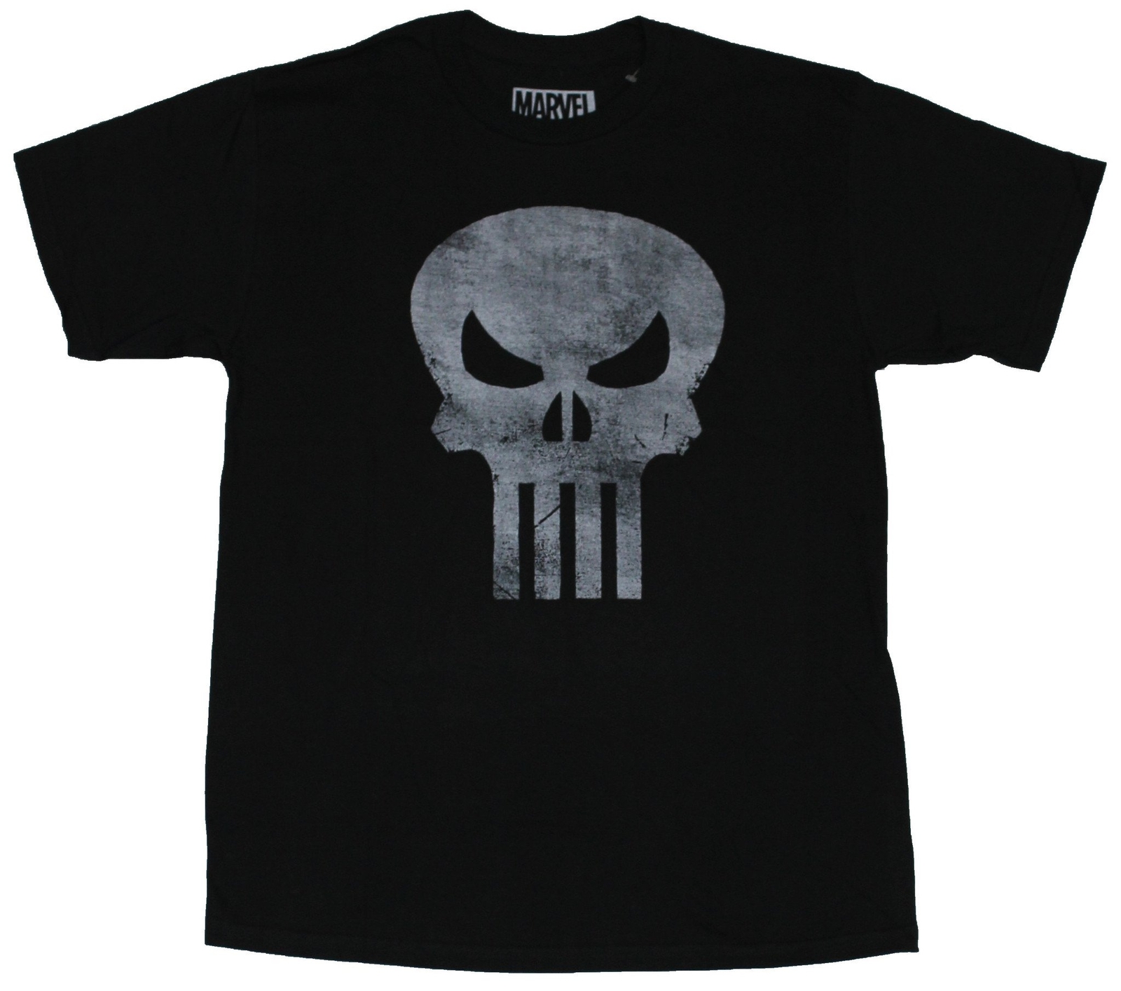 The Punisher (Marvel Comics) Mens T-Shirt – Distressed Classic Skull Logo