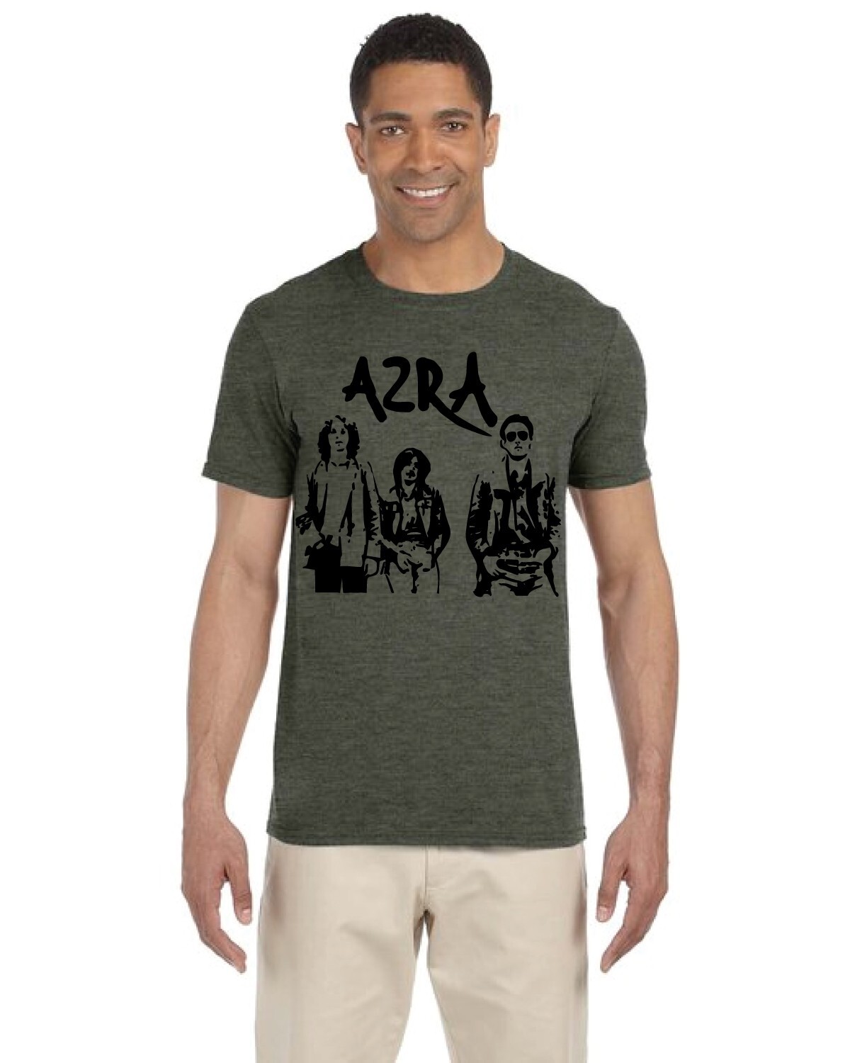 Azra Shirt (Green T-Shirt With Azra Band Logo and Members, Size XL) gallery