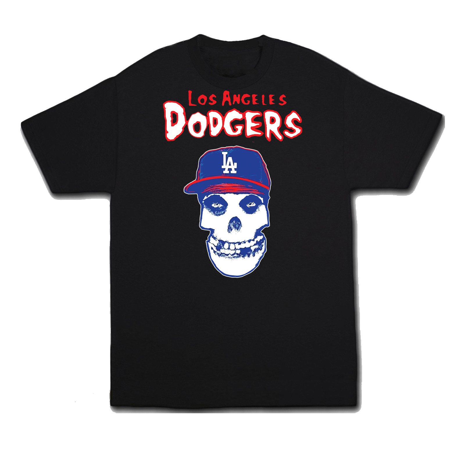 Los Angeles Dodgers Throwback Misfits shirt LA Doyers Punk Rock Funny MLB Blue 1 gallery