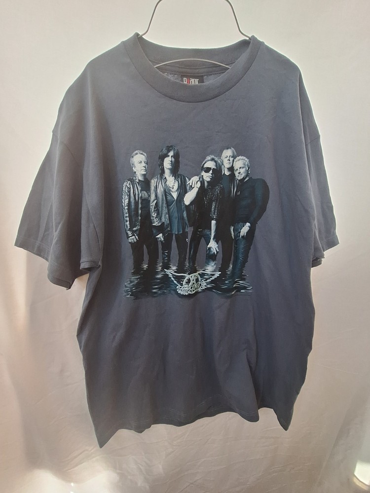 Aerosmith Tshirt Just Push Play World Tour 2001 XL Slate Blue Vintage Giant NWOT