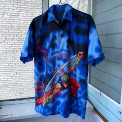 Anime Graphic Shirt – Blue/Black – Size L
