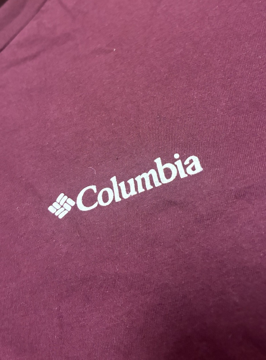 Columbia Maroon Cotton Graphic Outdoor Logo T-Shirt Men's XL All Seasons gallery