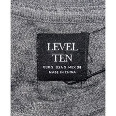 NWT Level Ten Long Sleeve Knit Charcoal Jersey Small
