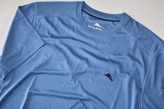 Tommy Bahama T Tee Shirt Performance Rash Guard Cabo Blue SS New Medium M