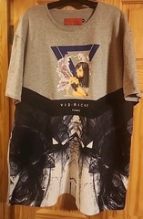 VIE + RICHE Paris Polyester Gray Black White Graphic Shirt Mens 3XL SEE DESC