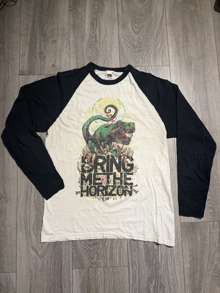 Original 2005-06 Bring Me The Horizon T-Rex Baseball Jersey Shirt M