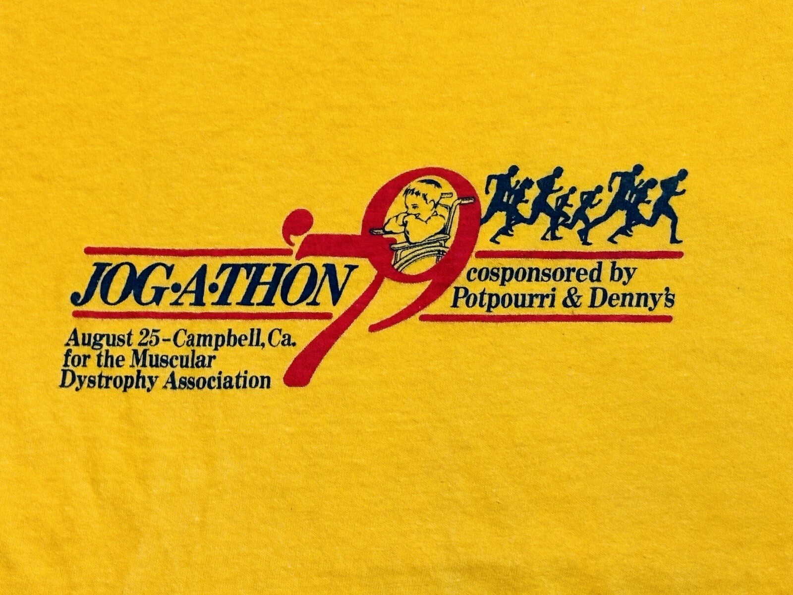 Vintage 70s Muscular Dystrophy Association Shirt Jogathon MDA Dennys 1979 Hanes gallery