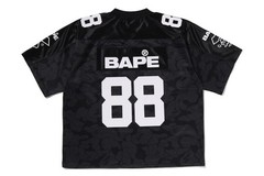 A BATHING APE Men’s SOLID CAMO MULTI LOGO RELAXED FIT FOOTBALL JERSEY TEE rz