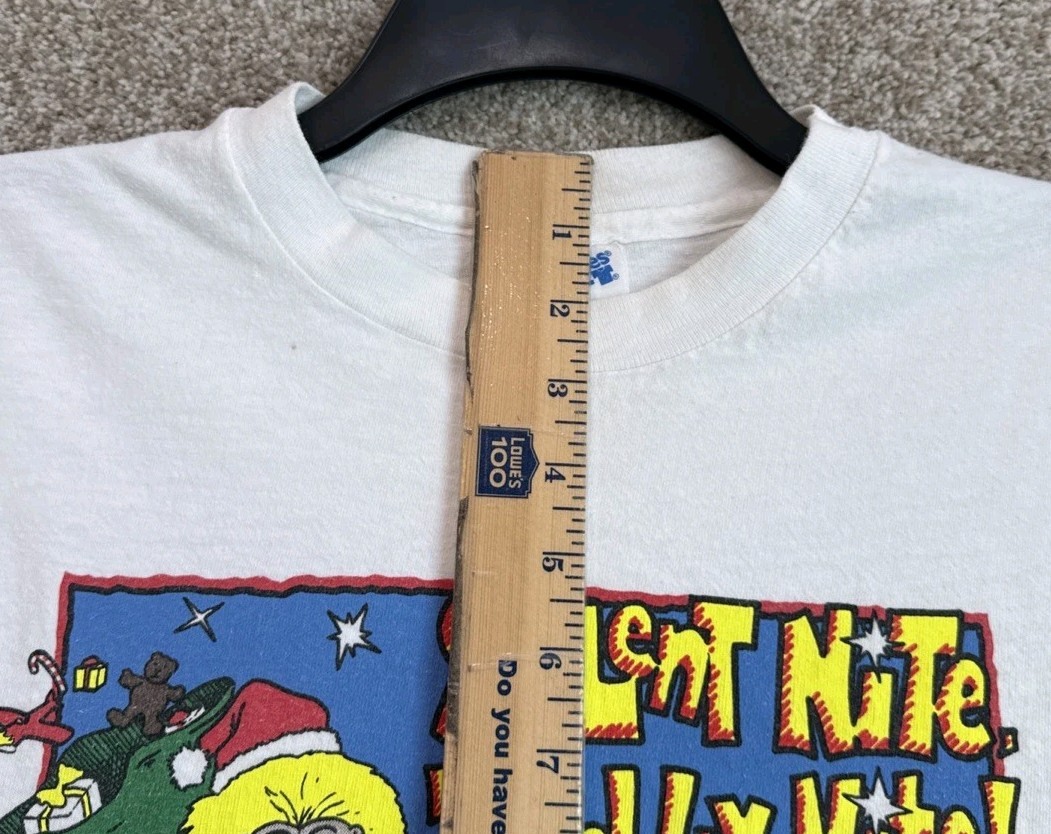 Vintage 90s Trolls Christmas Santa T-Shirt Adult Large S/S Single Stitch USA gallery