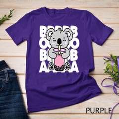 Koala Drinking Boba Cute Kawaii Bubble Tea Dark Unisex T-shirt