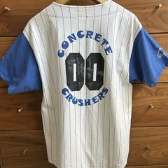 Vintage 90s Badger Sport Baseball Jersey Sz L Concrete Crushers #00 Made In USA