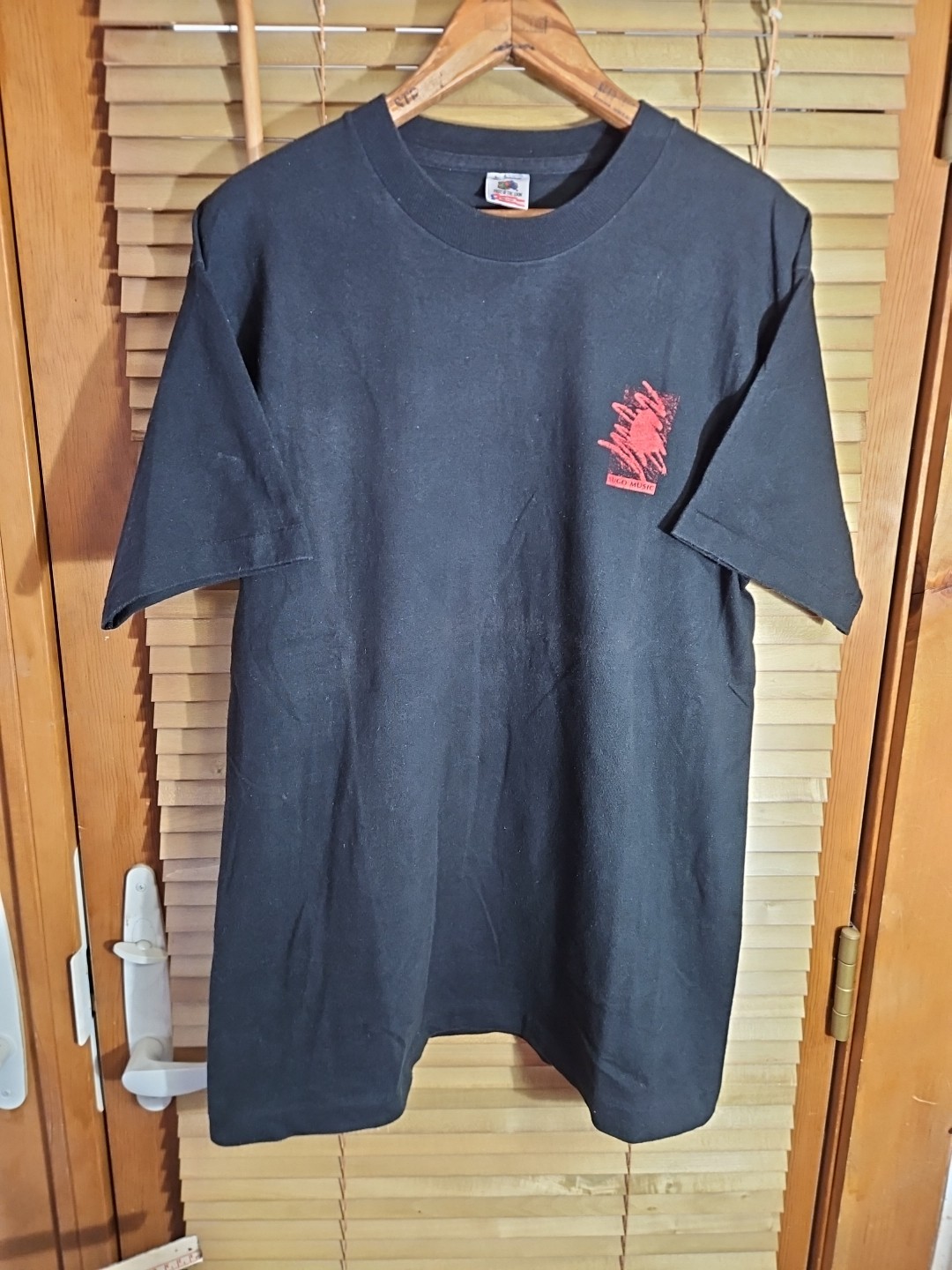 Vintage 90s FOTL Single Stitch Black Tee T Shirt Unknown Band Obscure Large gallery