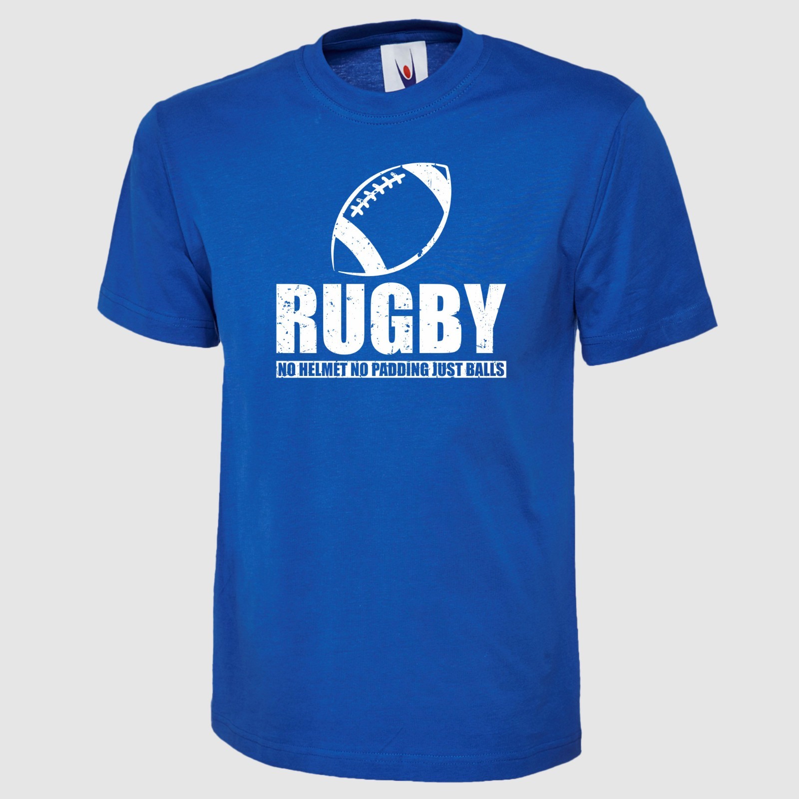 Rugby No Helmet No Padding Just Balls T Shirt Printed Funny Present Mens Tee Top