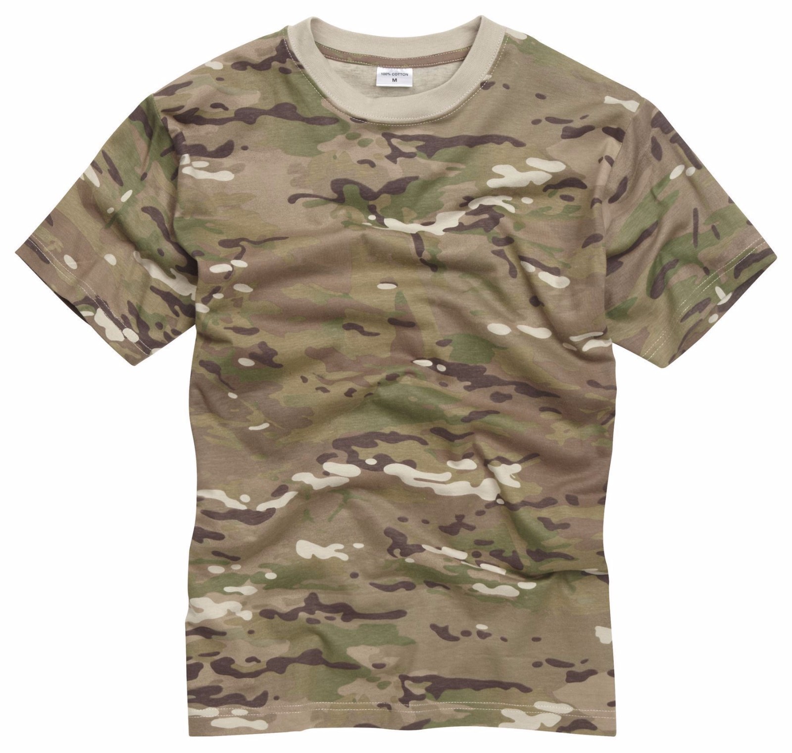 Army T Shirt US Combat Military Short Sleeve Camo Olive Urban Navy Desert Cotton gallery