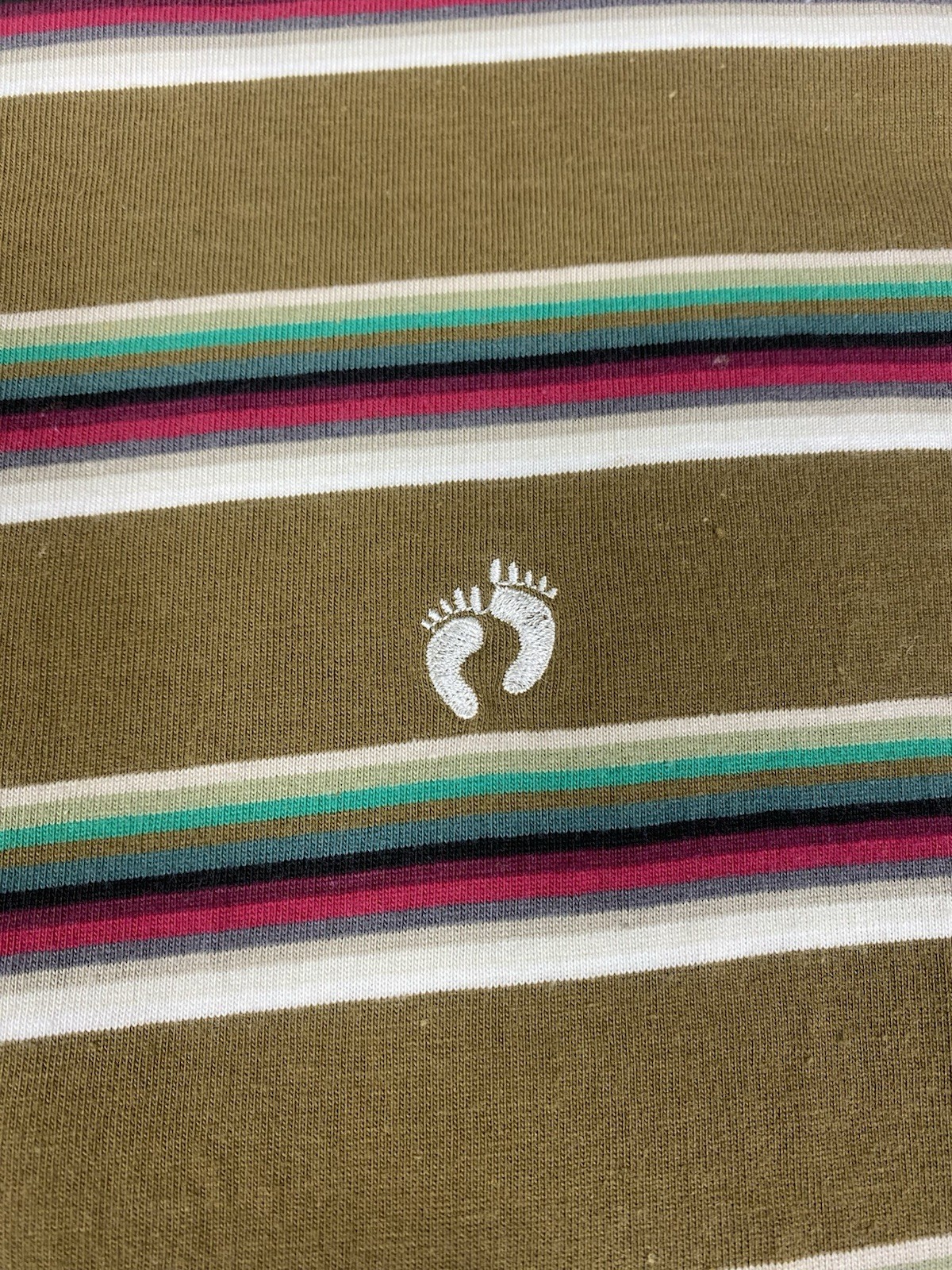 Vintage Hang Ten T Shirt Mens Small Multicoloured Striped Logo Casual Surf Skate gallery
