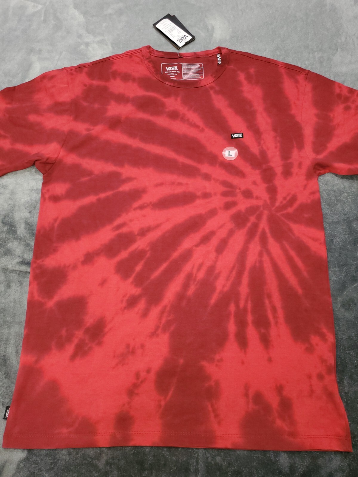 VANS OFF THE WALL SHORT SLEEVE RED T-SHIRT MENS CLASSIC FIT LARGE VN0A7PJHSQ6