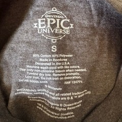 NWT Universal Epic Universe Grand Opening 2025 T-Shirt Mens Small Gray Graphic