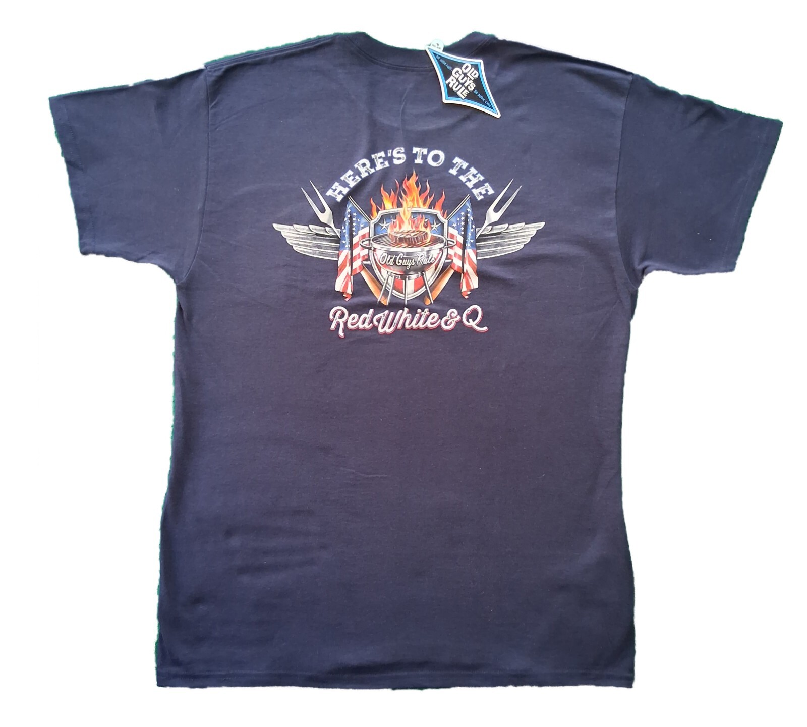 OLD GUYS RULE HERE'S TO THE Red White & Q Blue T-Shirt Sizes gallery