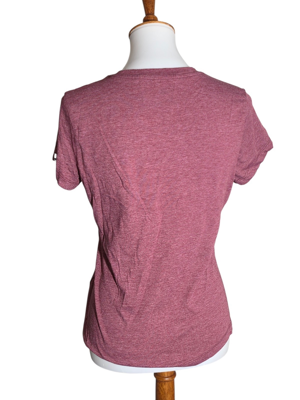 Puma Women's Pink Heather Logo Graphic T-Shirt Short Sleeve Athletic Tee Size M gallery