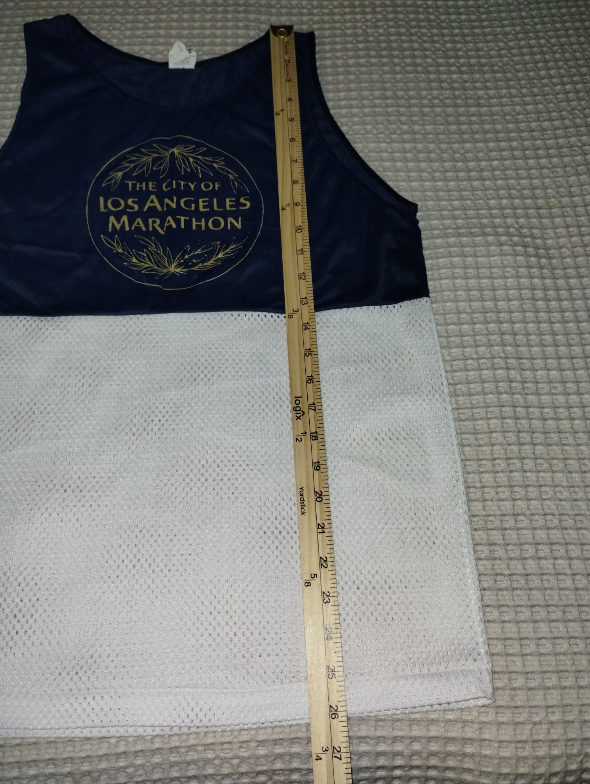 The City Of Los Angeles Marathon Blue White Vintage Jersey Tank Size Large gallery
