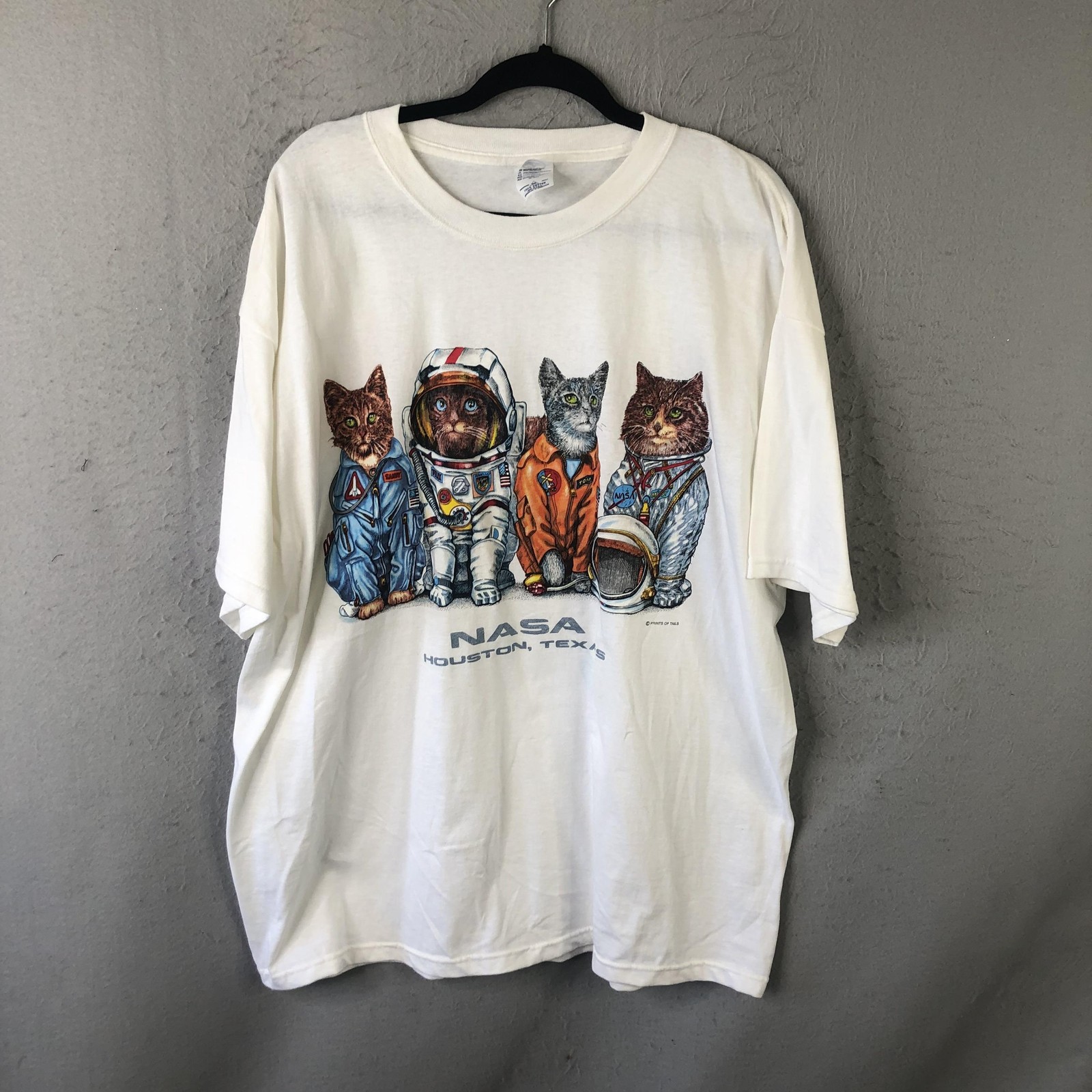 NASA Cats Shirt Mens 2XL White Delta Houston Texas Space Astronaut Graphic Tee gallery