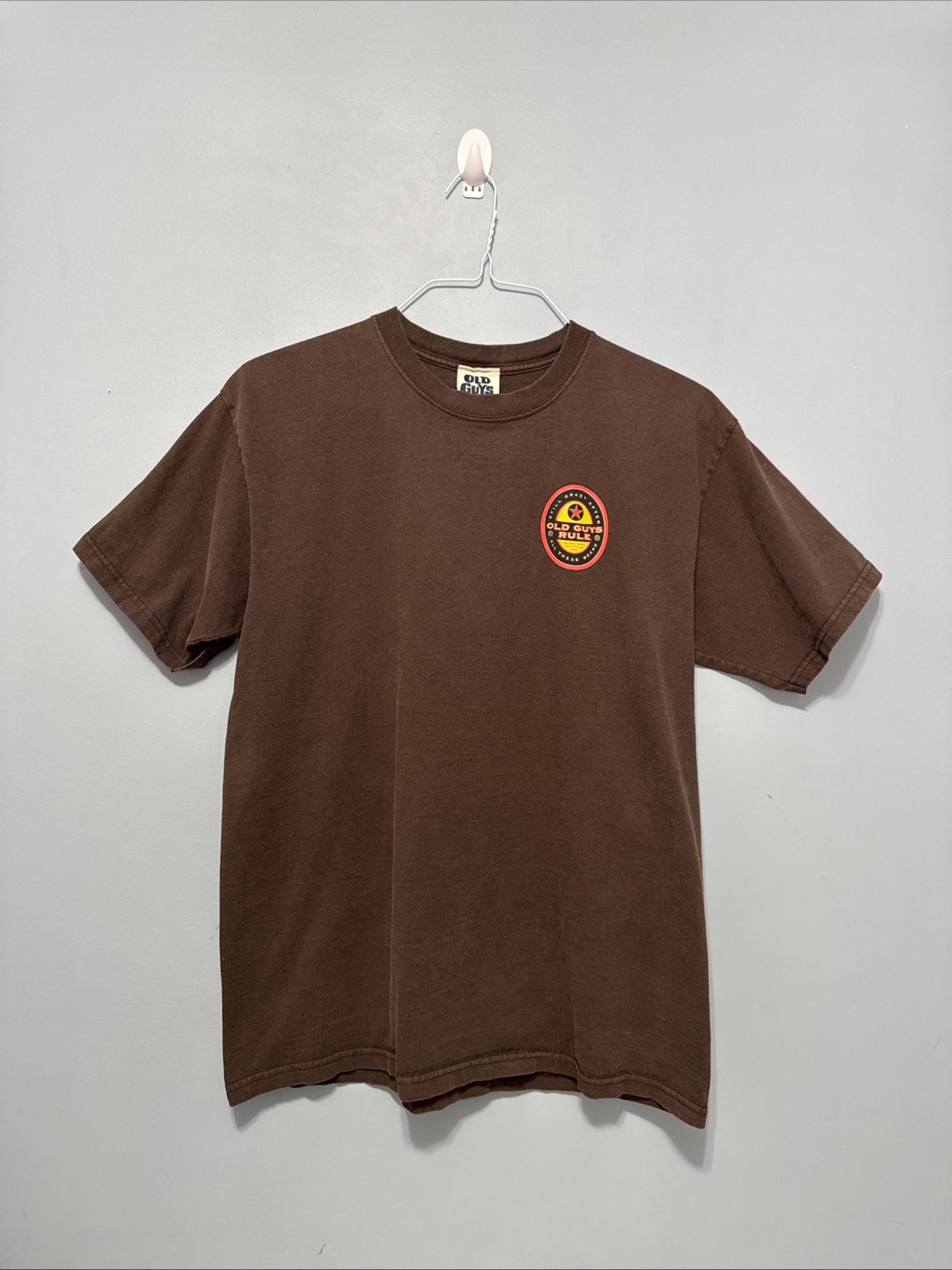 Old Guys Rule Still Crazy After All These Beers Men’s Brown T-Shirt Size L